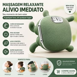 massegeador de pescoço 8 pontos aquecimento relaxamento tensão ombro mãos massagem alívio
