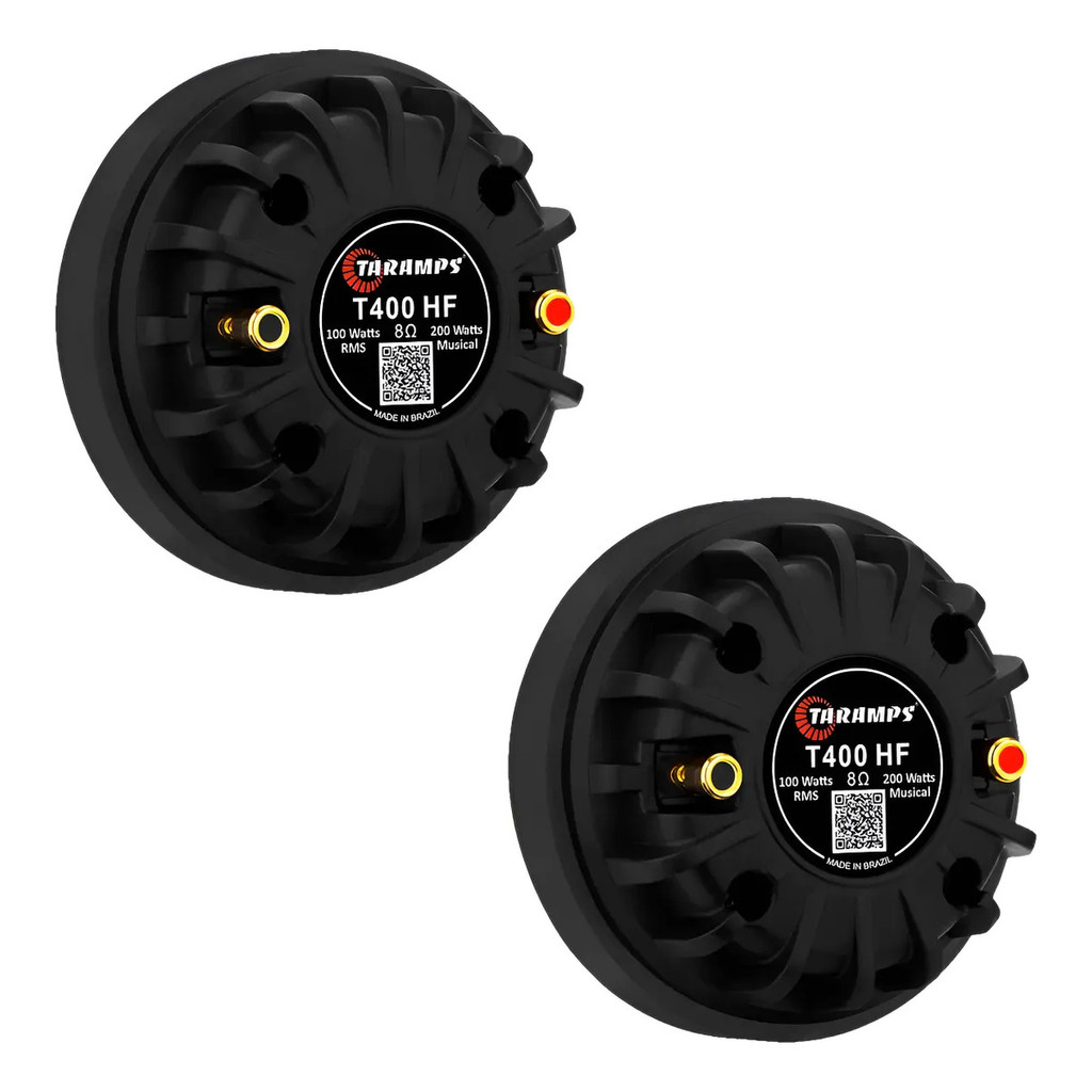 2 Driver T400 Taramps Novo 8 Ohms Paredão T 400 Hf 100w Novo