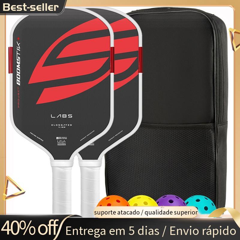 Conjunto De Pás De Pickleball Projeto Boomstk Raquete De Núcleo De Lança Alongada Com 4 Bolas Bolsa