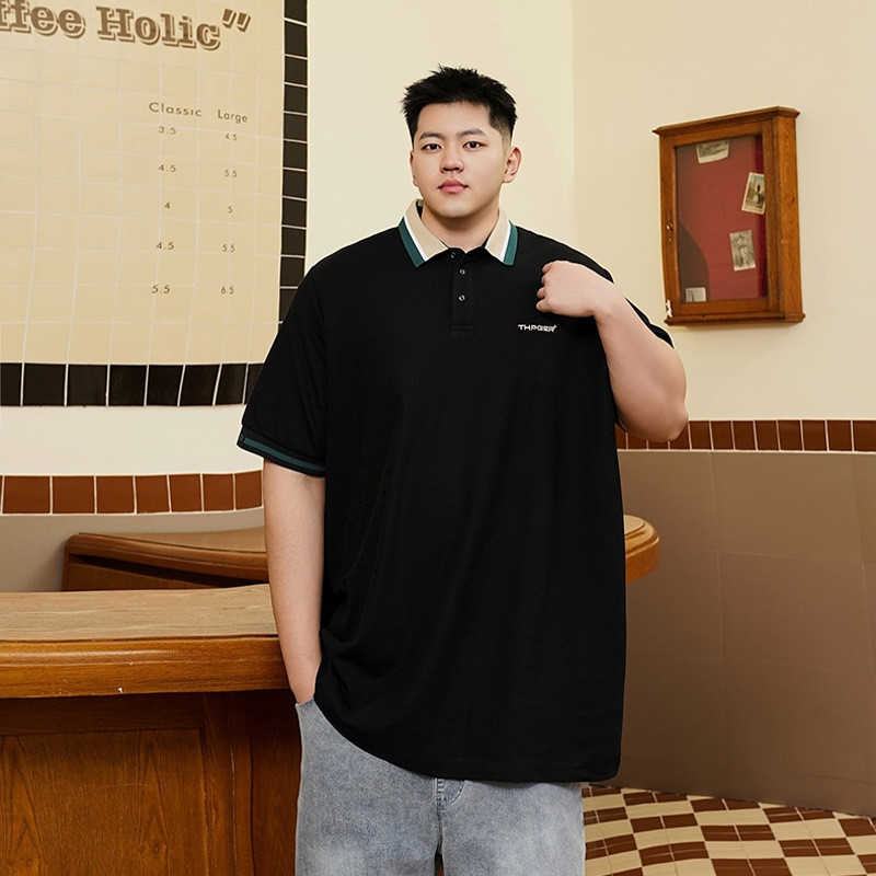 Street Wear plus Size roupas masculinas gordura verão solto Casual mais gordura mais All-Match cara gordo de manga curta