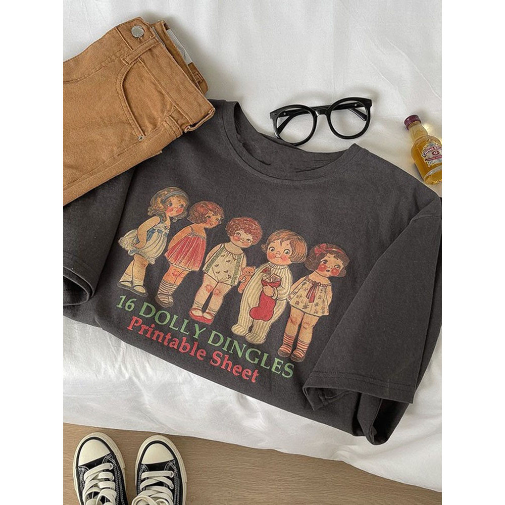 Crianças crianças bebê camiseta de manga curta meninas roupas de verão 2026 novo estilo pequeno médio crianças meninas p