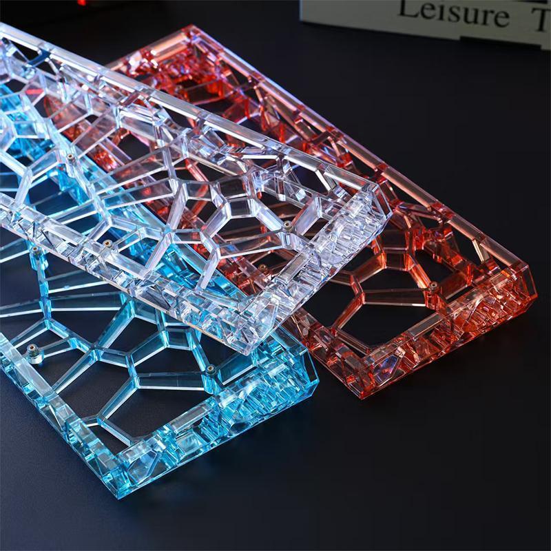 GH60 Teclado Mecânico Oco Transparente Shell Acrílico Caso Para Personalização DIY Ajuste Perfeito De Longa Duração