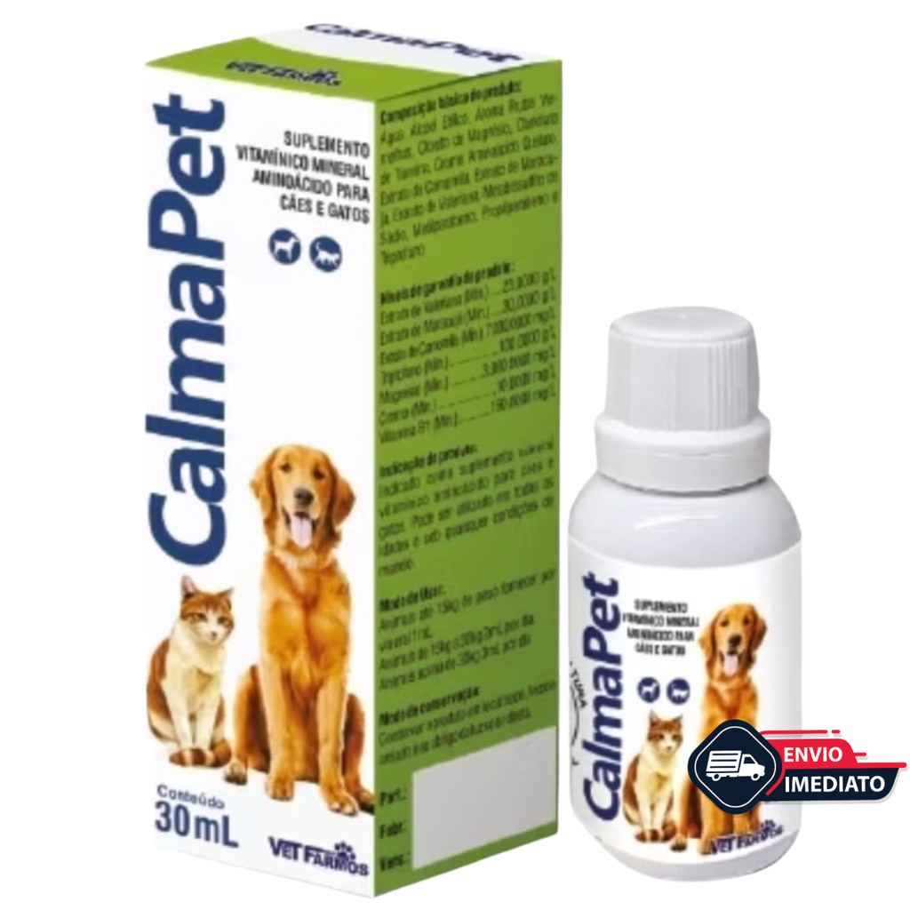 CALMAPET 30ml para Pet Cães e Gatos