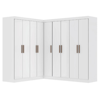 Quarto Modulado de Canto Madrid com 9 Portas Maxel em Oferta na Shopee