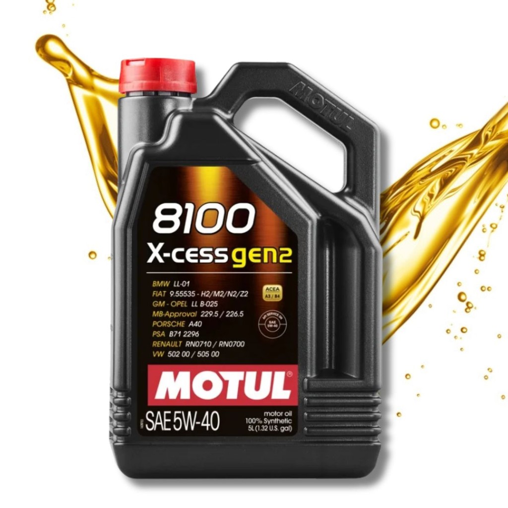 Óleo de Motor Motul 8100 5W40 X-cess Gen2 Sintético P/Carros 4T Galão 4L em Oferta na Shopee