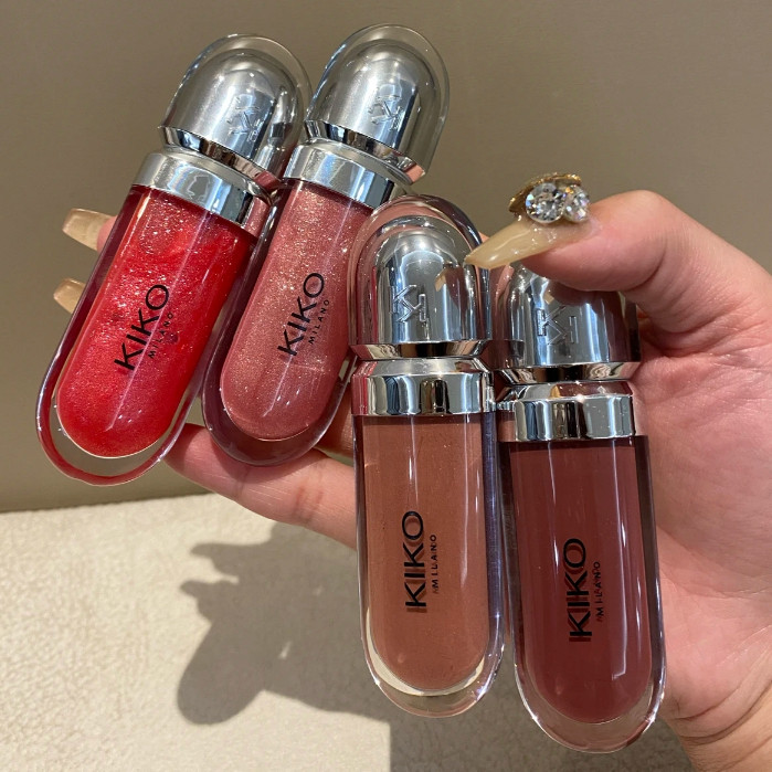 KIKO Labiales Líquidos de Glossy Matte 3D Hydra Lip Gloss 6.5ML Water Gloss Hidratante Longa Duração Não Desbotante