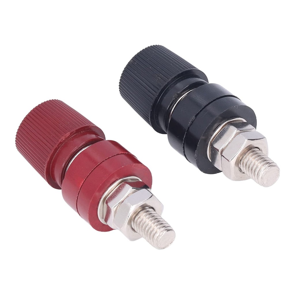 Borne conector Js-555 m8 8mm - 1 Par = 1Vermelho + 1Preto — imagem 2 de 2