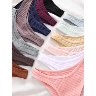 Kit 10 Calcinha Feminina Canelado Fio Dental Forro de Algodão - 930 em Oferta na Shopee