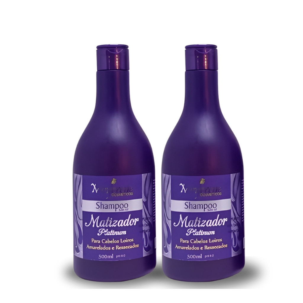 Kit 2 Shampoo Matizador Platinum Maycrene 500g