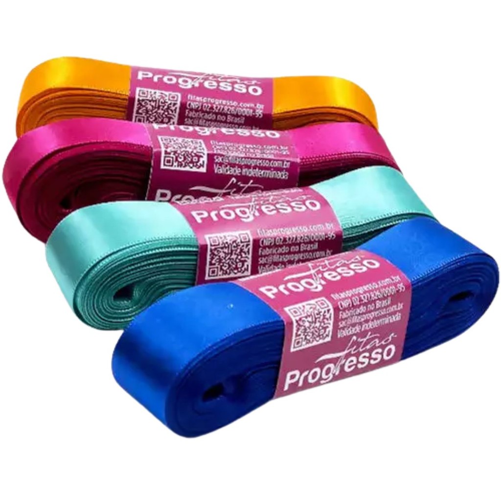 Fita de Cetim Nº05 22mm Progresso com 10 Mts  CF005 COR em Oferta na Shopee