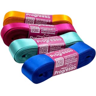 Fita de Cetim Nº05 22mm Progresso com 10 Mts  CF005 COR em Oferta na Shopee