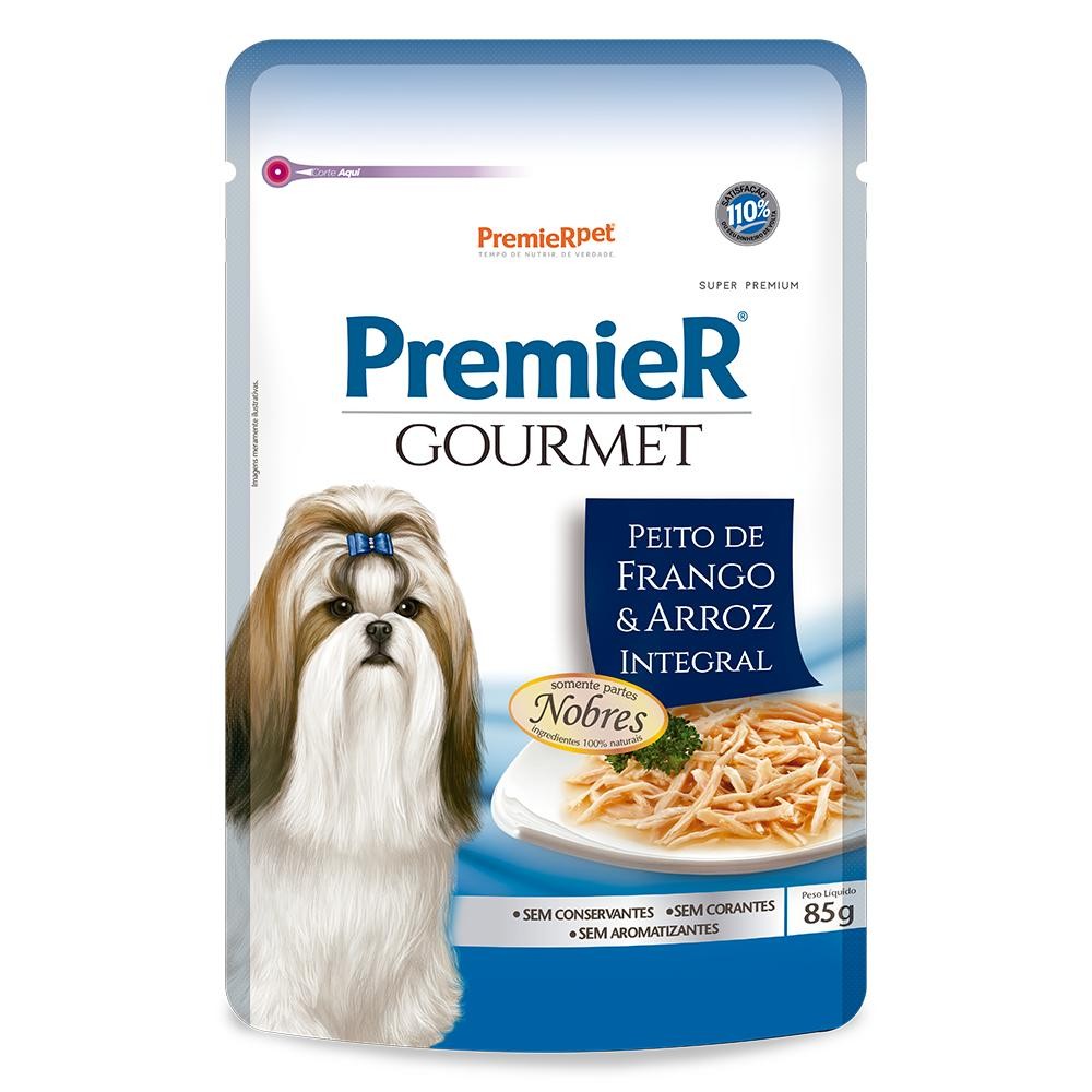 Ração Úmida Sachê Premier Gourmet Peito De Frango & Arroz Integral Para Cães Adultos Raças Pequenas em Oferta na Shopee