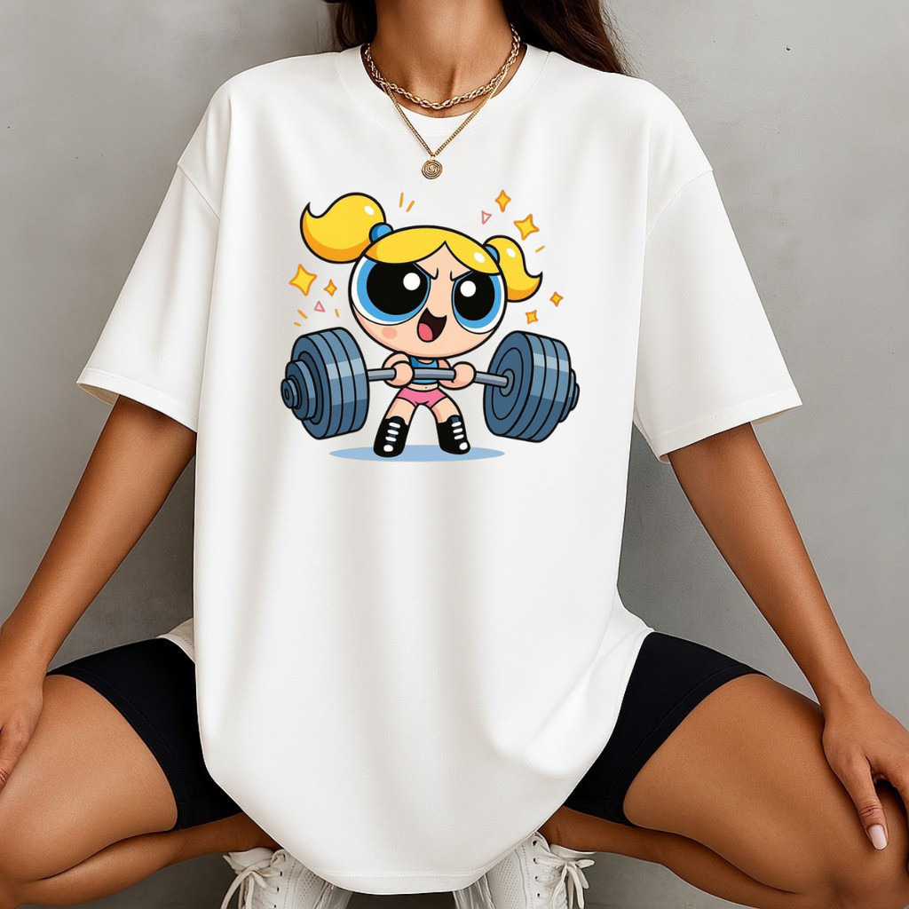 Camiseta Oversized Streetwear Feminina Lindinha Meninas SuperPoderosas