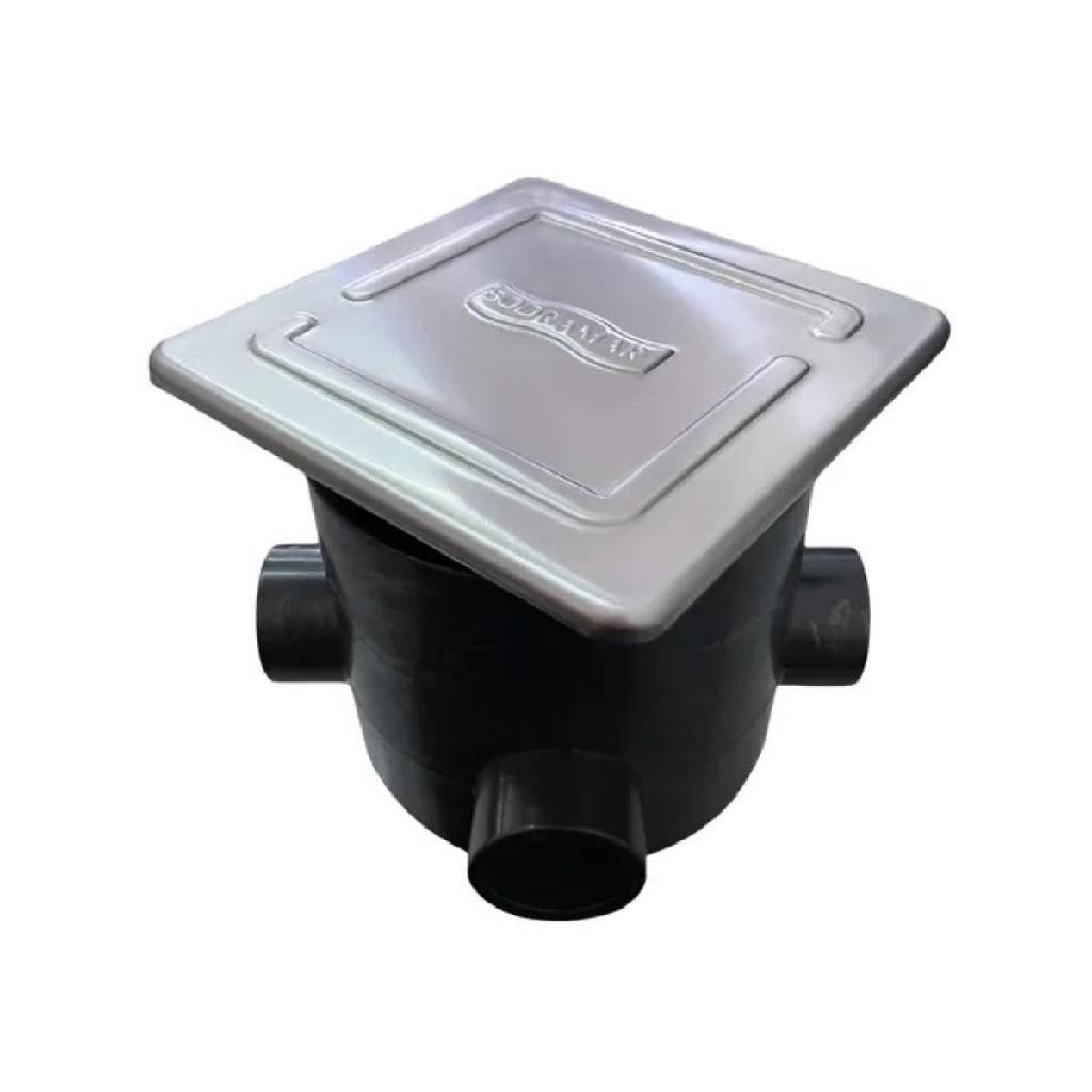 Caixa De Passagem Redonda Led Piscina Com Prolongador E Tampa Inox Sodramar