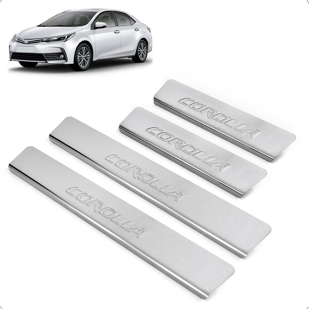 Soleira Aço Inox 4 Porta Original Brasikar Corolla 2015 2016 2017 2018 2019