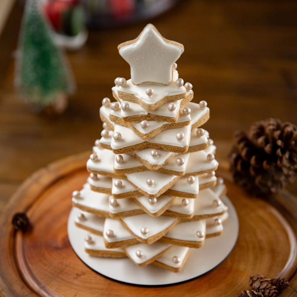 ⭐ Cortador Biscoito ÁRVORE DE NATAL 3D | Kit 6 Estrelas | Cookies e Pasta Americana | Confeitaria Criativa