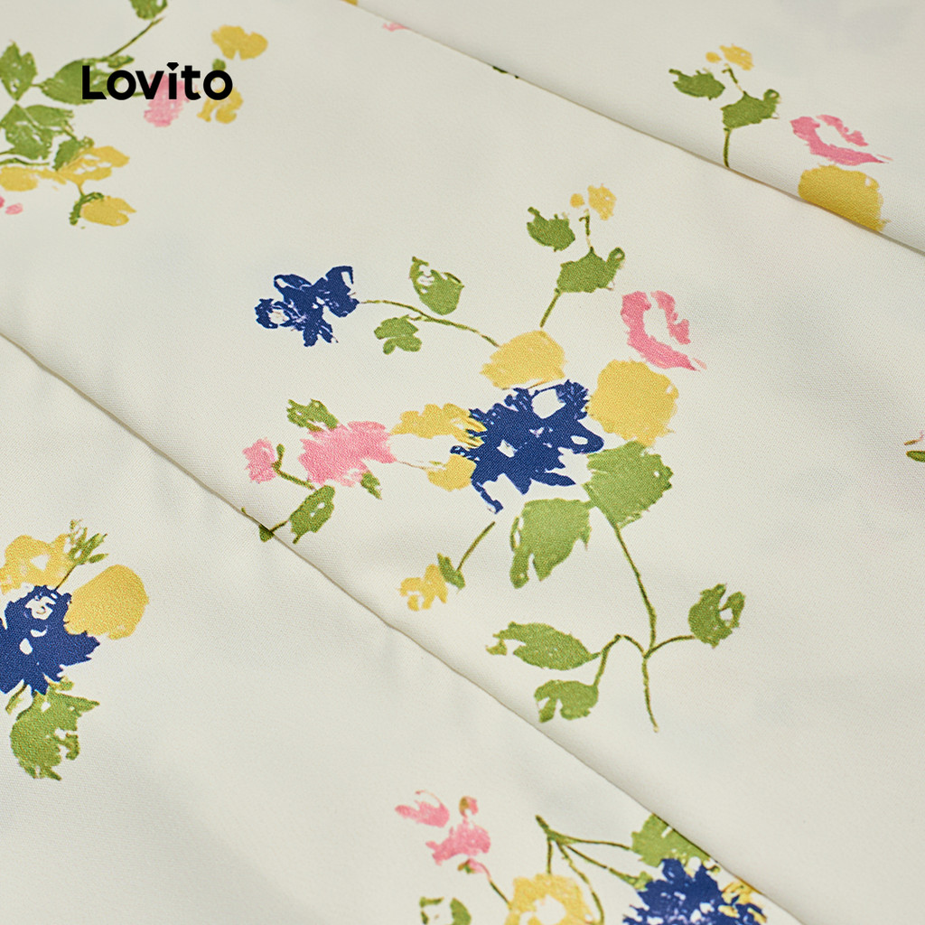 Detalhes do (NEW) Lovito Vestido Boho com Vínculo Vestido de Primavera/verão para mulheres L149ED1054