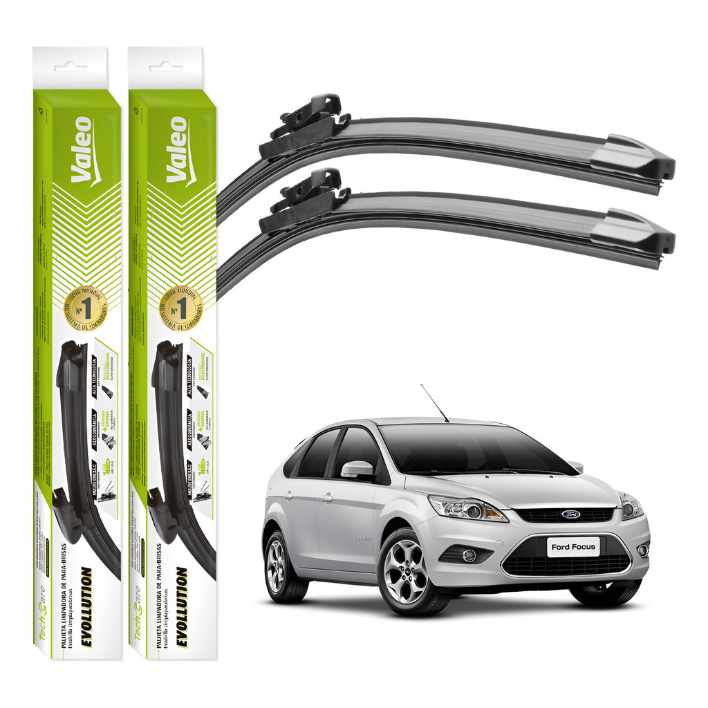 Par Palhetas Limpador Parabrisa Valeo Ford Focus 2008 A 2013