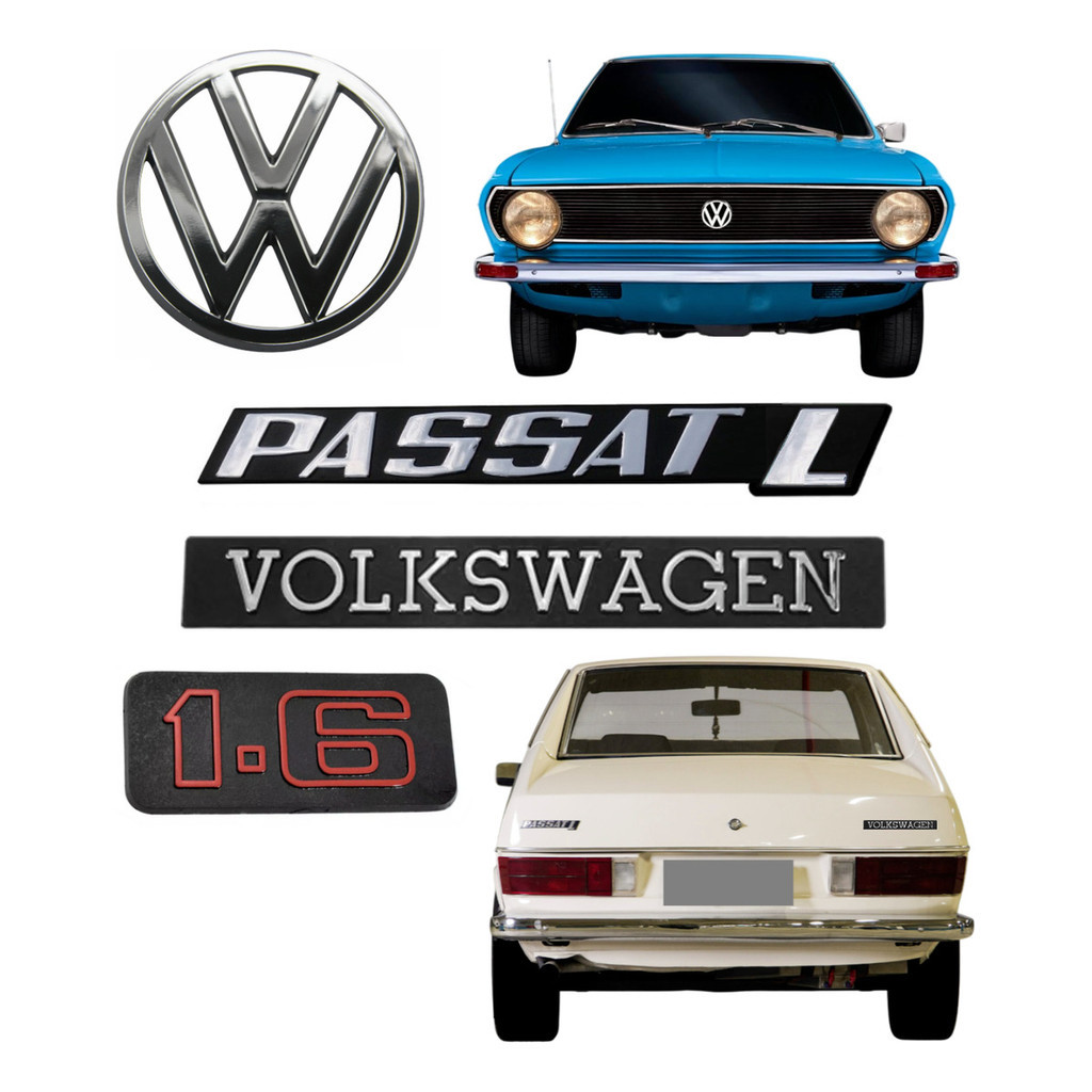 Emblemas Passat L Volkswagen 1.6 + Vw Da Grade - 1973 À 1982