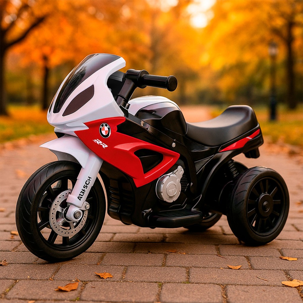 Motinho Elétrica Infantil Moto Esportiva BMW S1000rr Com Luz E Som Menino Vermelho - Zippy Toys