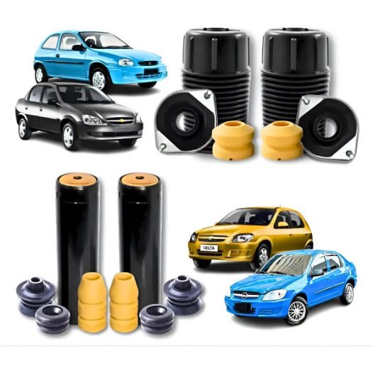 Kit Coxim Batente Amortecedor Dianteiro Traseiro Celta Corsa Prisma Classic Pick-Up Wagon