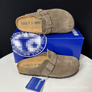 Sandálias Birken Unissex Elegantes @ _ Stock Baotou Feitas de Sola de Cortiça Meio-Pack Série Boston 1LTJ PBPW em Oferta na Shopee