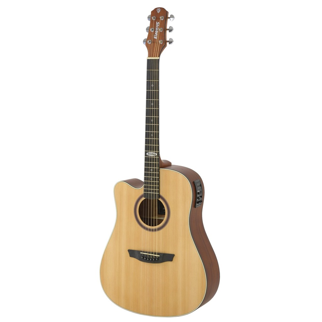 Violão Strinberg SD200C Elétrico Aço Folk Natural Fosco Canhoto
