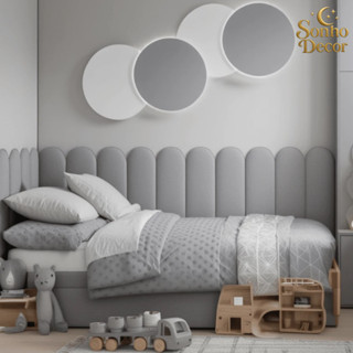 KIT Cabeceira Modular Estofada Nuvem 45x20cm Cama de Solteiro em L(15 PEÇAS) em Oferta na Shopee