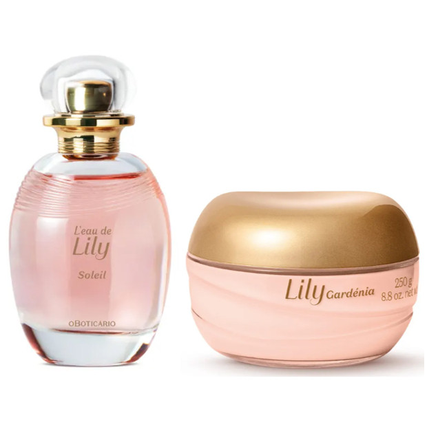 Combo Feminino: L'eau de Lily Soleil 75ml + Creme Acetinado Lily Gardénia 250g