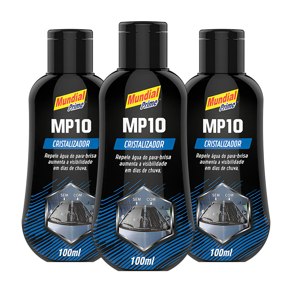 3 unidades Líquido Cristalizador de Vidro Automotivo Para Carros 100ml Repele Água Parabrisa em Oferta na Shopee