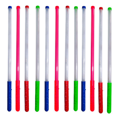 Kit 12 Bastão Luminoso 45 Cm Led Festa Balada Algodão Doce