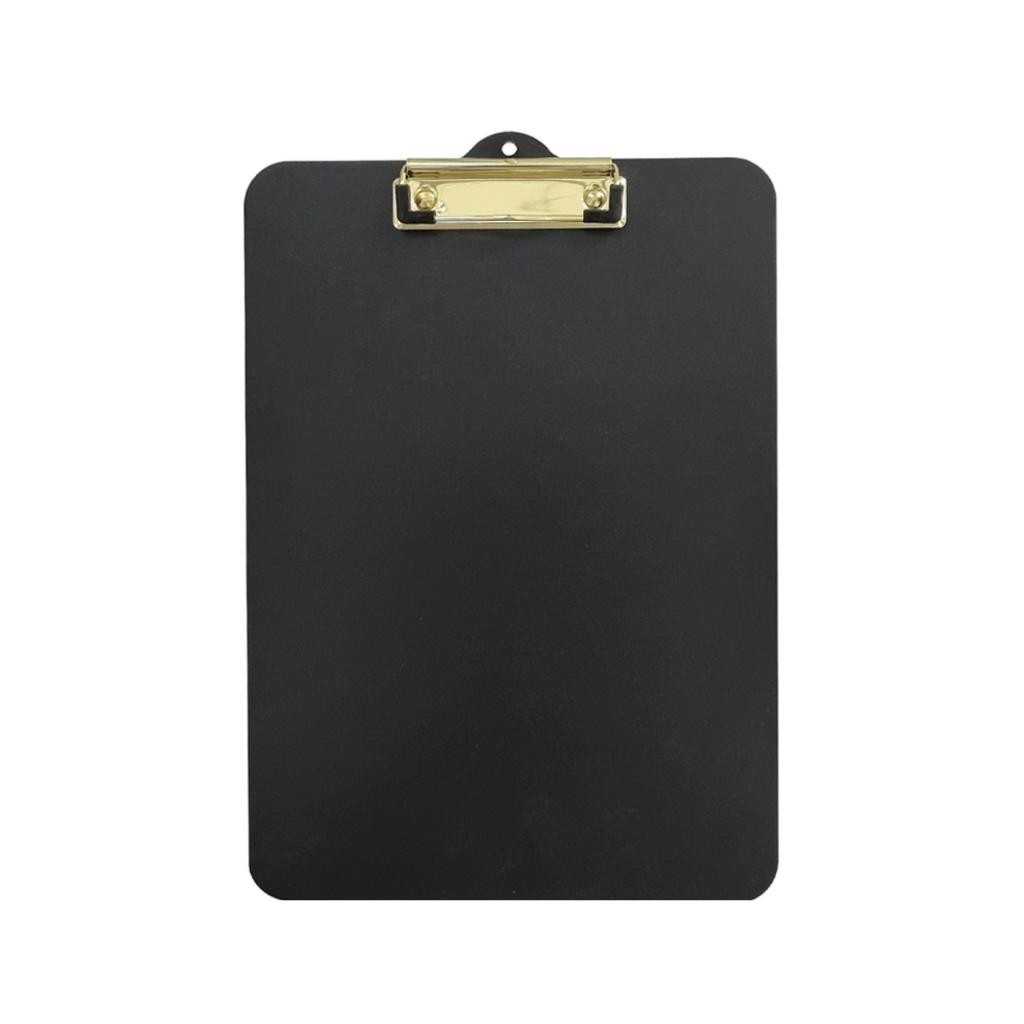 Prancheta Black Gold A4 Prendedor Eficiente Metal em Oferta na Shopee