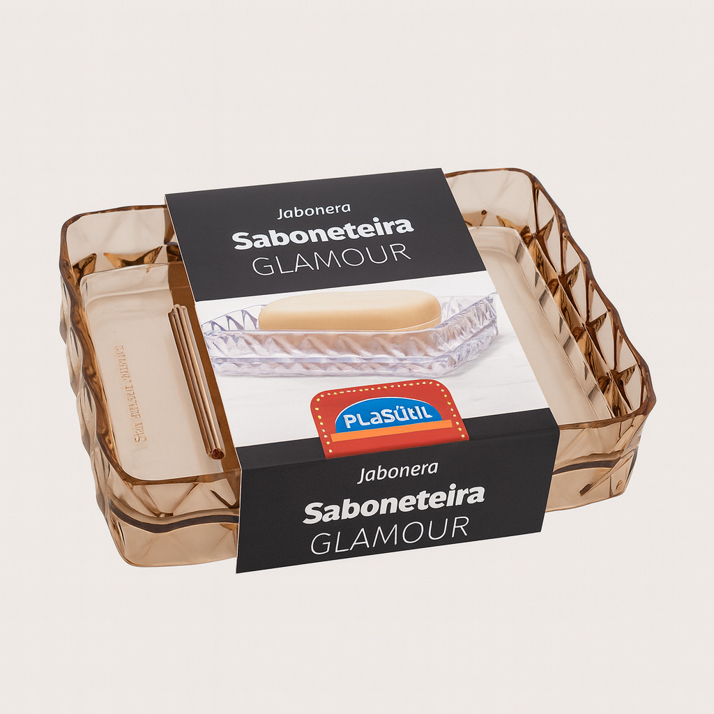 Saboneteira Glamour Plasútil – Design Sofisticado e Resistente em Oferta na Shopee
