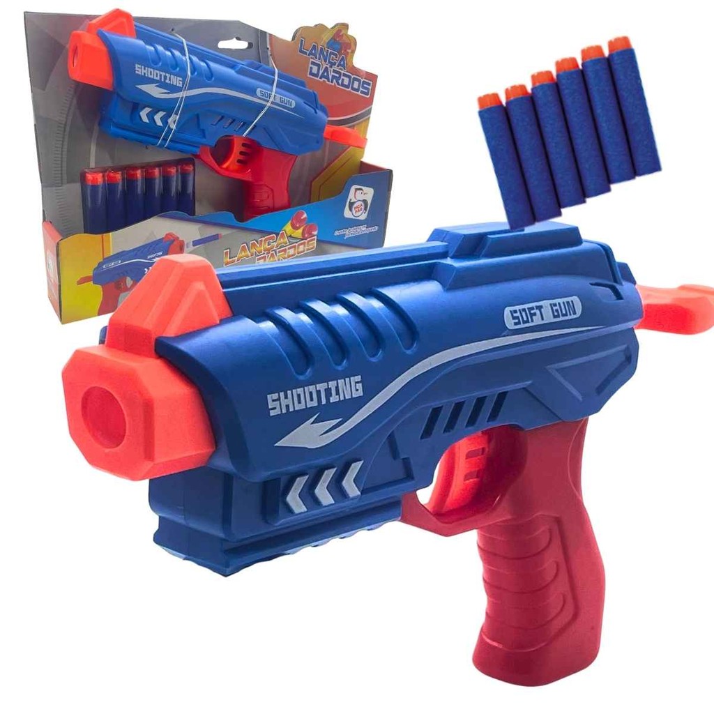 Brinquedo Lança Dardo Com 6 Dardos Brinquedo Criança +5 Anos