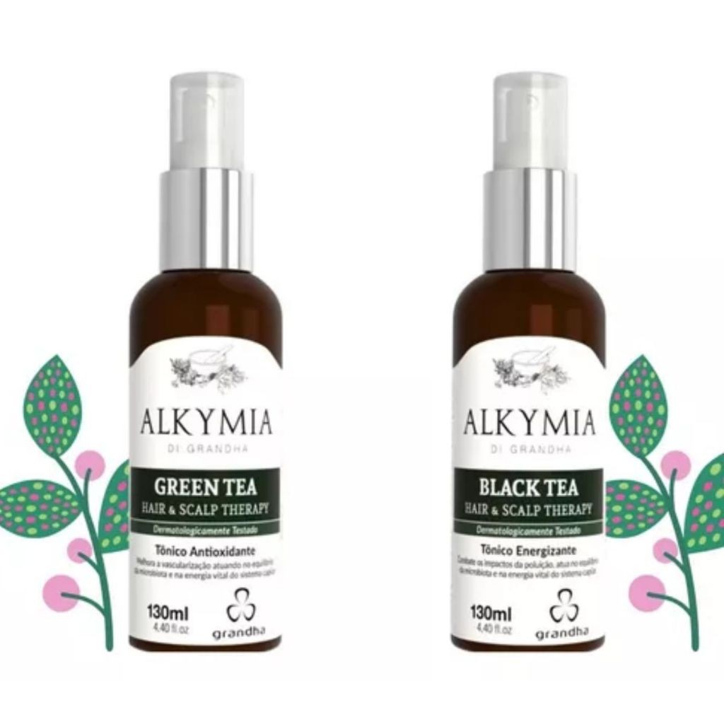 Grandha Alkymia Kit Tônico Green Tea E Black Tea em Oferta na Shopee