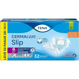 Fralda Geriátrica Tena Slip Dermacare G Leve 32 Pague 28 unidades em Oferta na Shopee