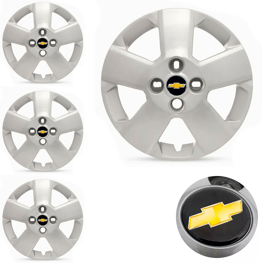 Jogo Calota Aro 14 Celta Prisma Montana 2011 até 2017 C/ Emblema Resinado em Oferta na Shopee