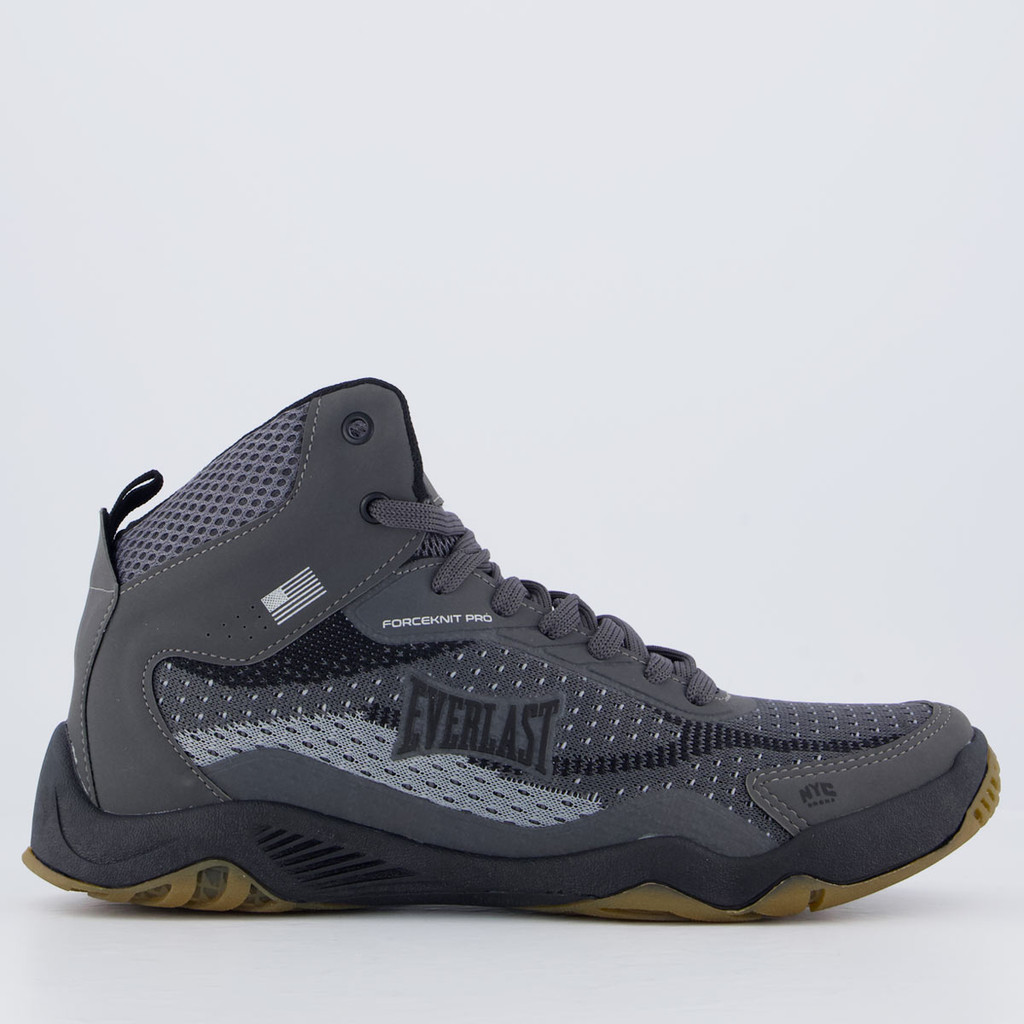 Tênis Everlast Forceknit Pro Cinza e Preto em Oferta na Shopee