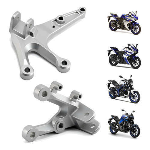 Suporte de Pedaleira Bacalhau Dianteiro p/ moto Yamaha Yzf R3 Mt03 2016 a 2025 Modelo Original (par)