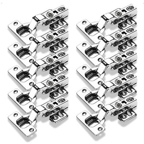 Kit 10 Dobradiças Curva 35mm Porta Armário Calco Slide - Compra Segura Ekom em Oferta na Shopee