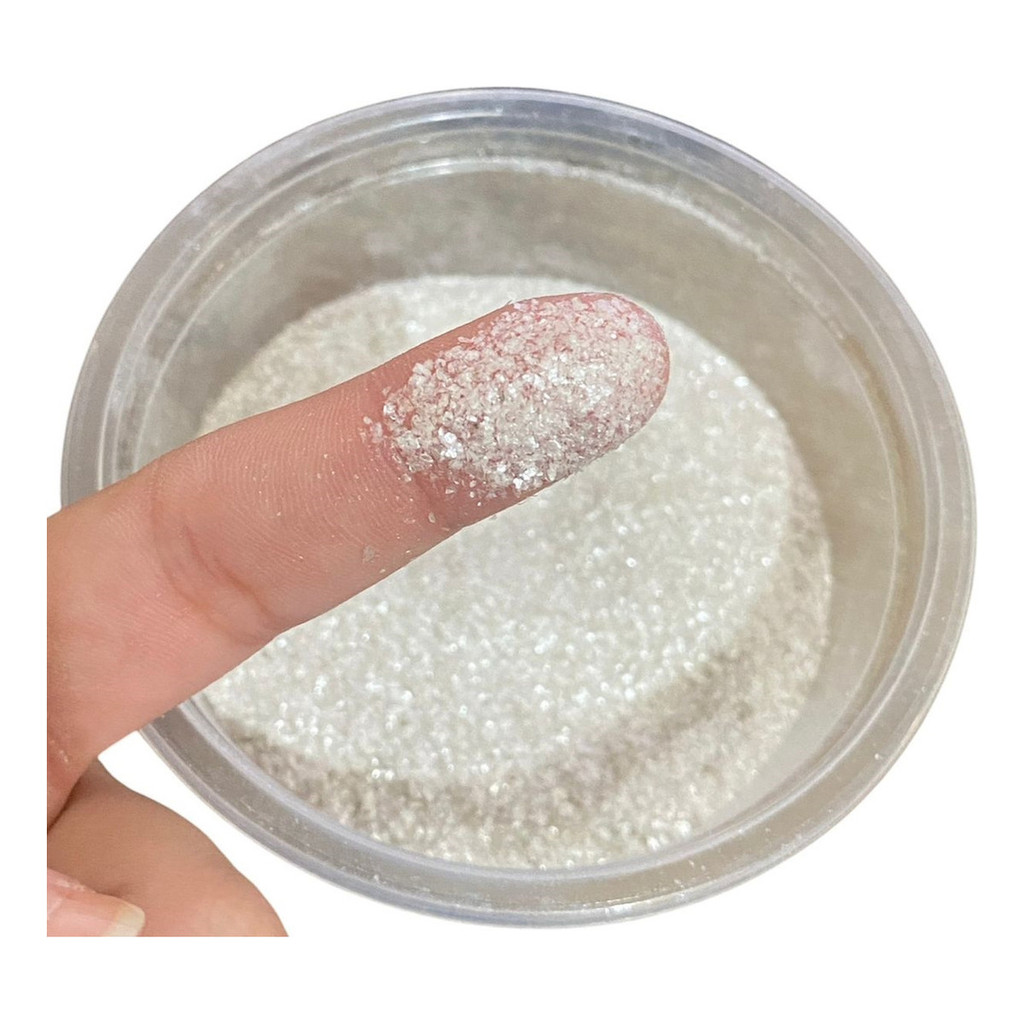 10g Pigmento Mica 100% Mineral E Natural Branco Perolado