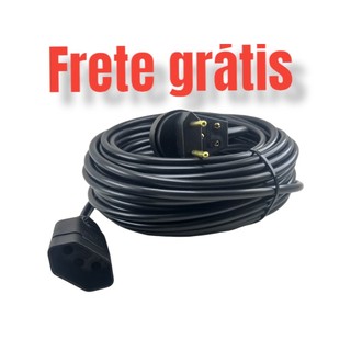 Extensão Elétrica 30 Metros 10a Cabo Pp2x1,0mm Plug Reto