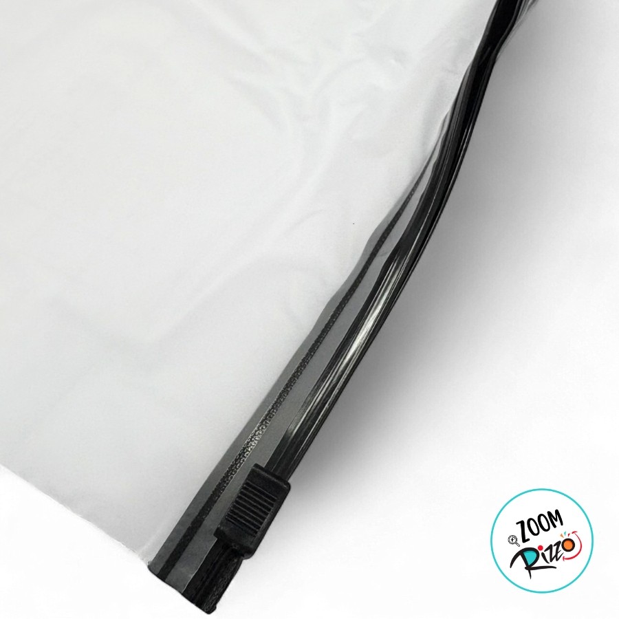Saco Trilho Zip Preto - Transparente Fosco Com Furo - 18x25cm - 50 unidades - Rizzo em Oferta na Shopee
