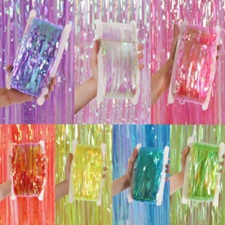 Kit 3 Cortinas Neon Metalizadas 1x2m — 7 Cores, Painel de Festa, Porta/Janela, Pronta Entrega Decor!