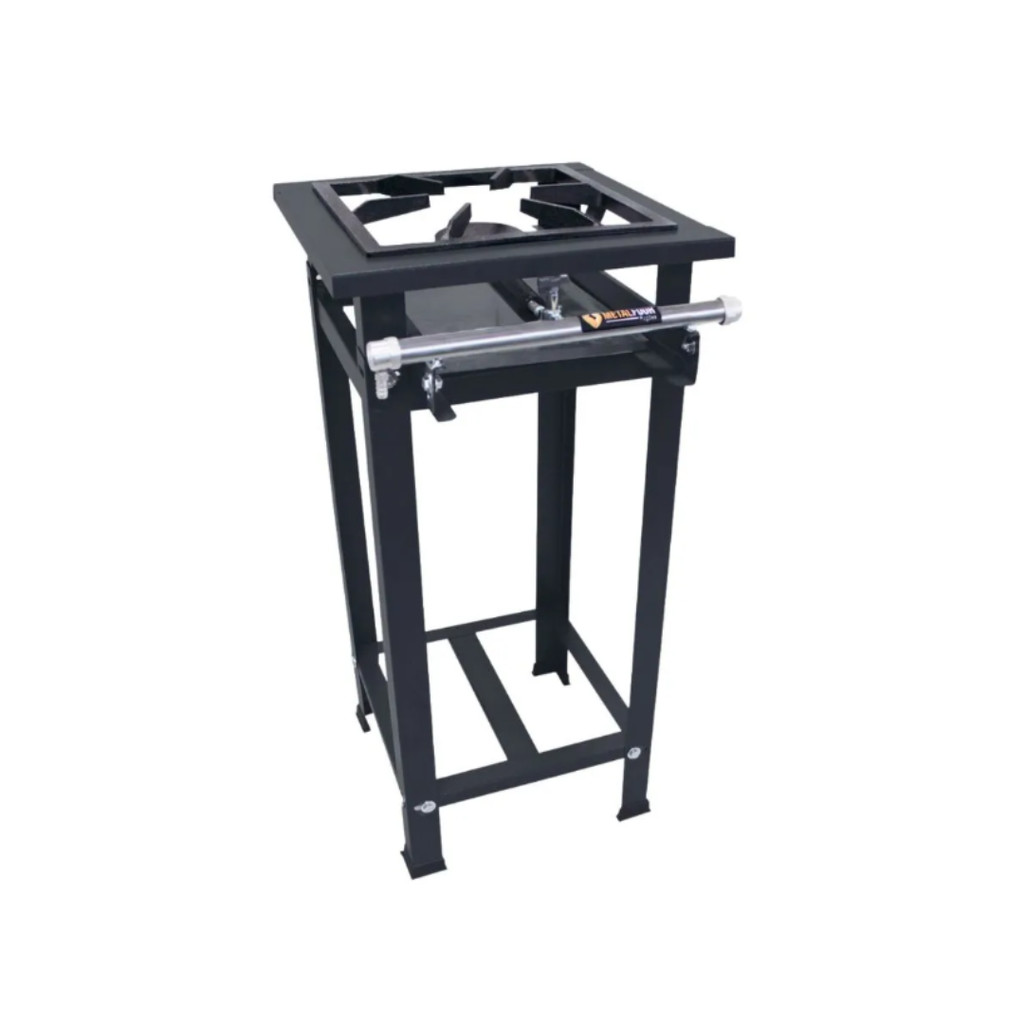 Fogão Industrial 1 Boca Dupla Queimador Duplo Com Pés 30x30