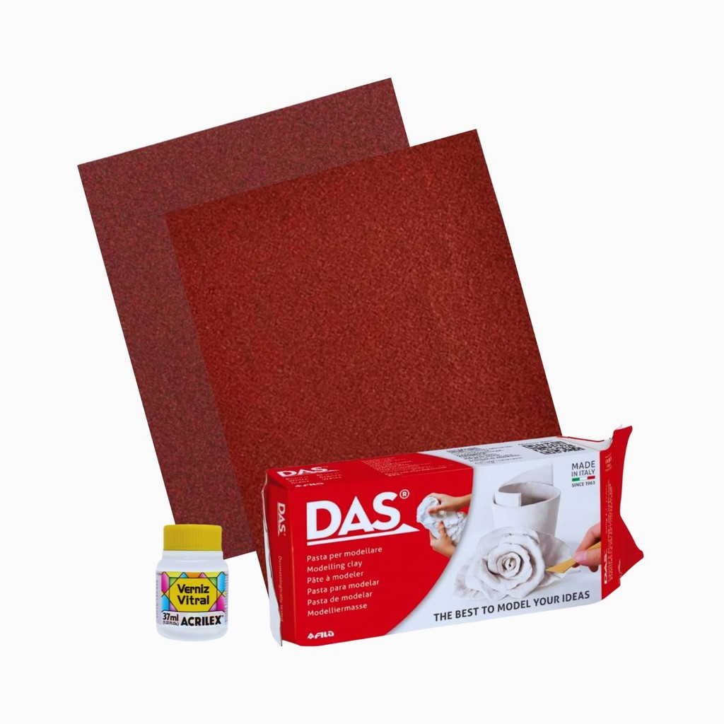 1 Massa Cerâmica Fria Branca 500G + 2 Lixas + VERNIZ 37ml em Oferta na Shopee