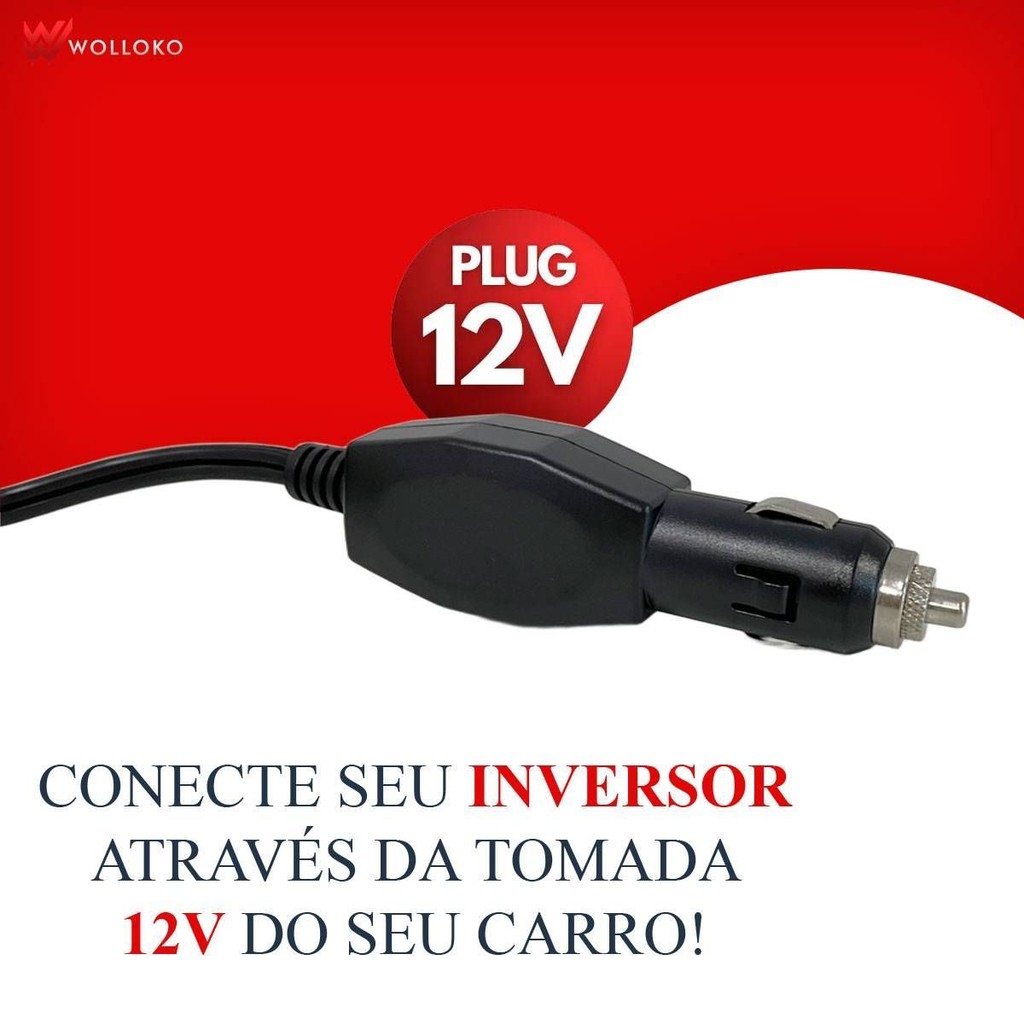 Detalhes do Inversor 12V Para 110V 200W Carro Automotivo Conversor USB