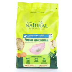 Alimento Guabi Natural Super Premium Cão Adulto Mini E Pequena Frango E Arroz Integral 10,1kg