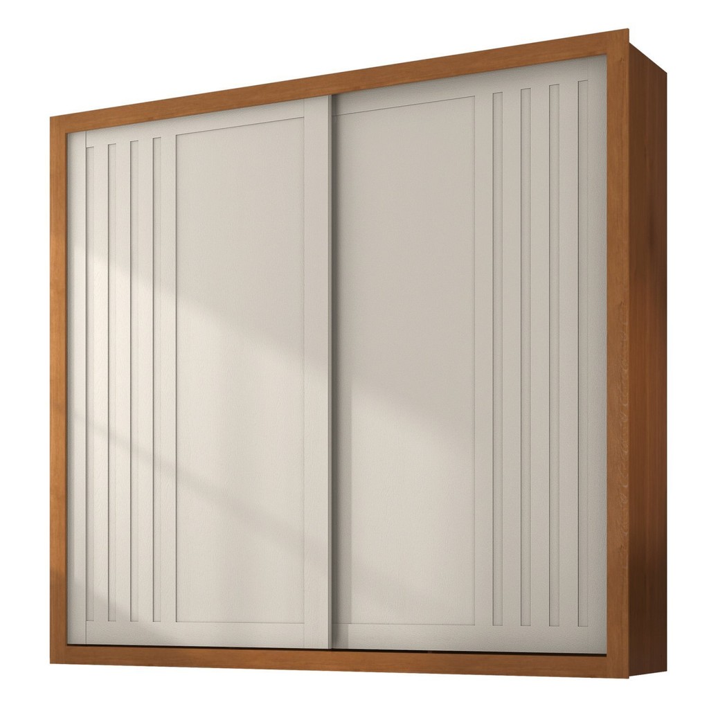 Guarda Roupa Casal Versalles 2 Portas de Correr 6 Gavetas Cinamomo/Areia em Oferta na Shopee