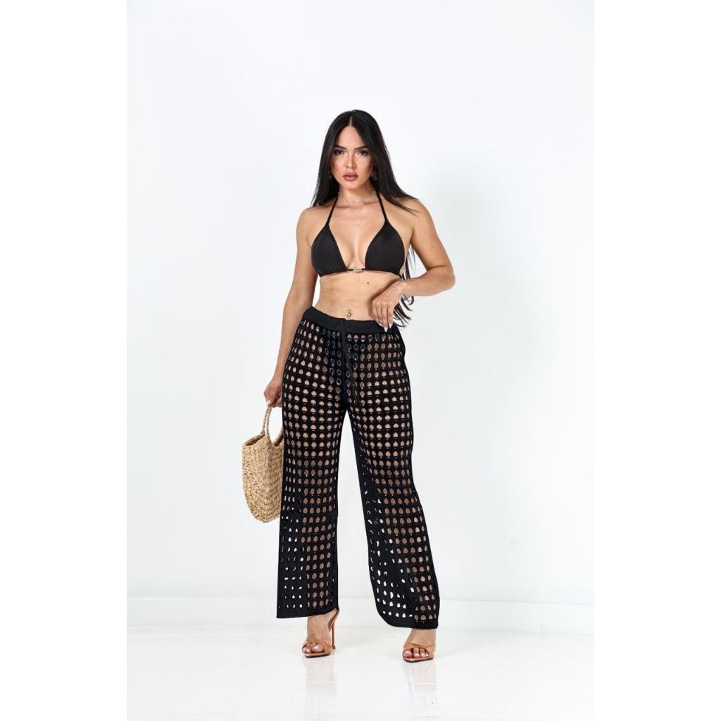 Detalhes do Calça Saida De Praia Moda Verão Linda Blogueira Amarrar 2026